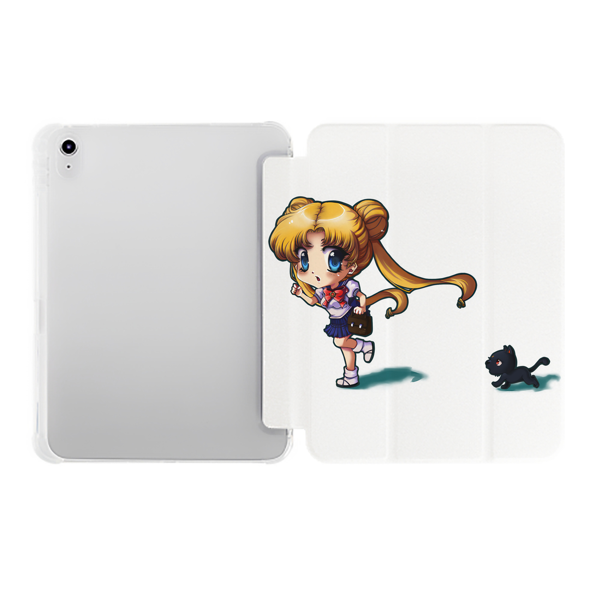 （画像用） 美少女戦士セーラームーン 愛野 美奈子 あいの みなこ Sailor Moon Aino Minako IPad ケース ペン収納付き 三つ折りスタンド PUレザー×シリコン 対応機種9.5/10.5/10.9インチ